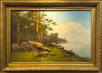 (П) [Приписывается] Розен Карл Иоганнович (1864 -1934) - Финский залив. 1900-е гг. Холст, масло 