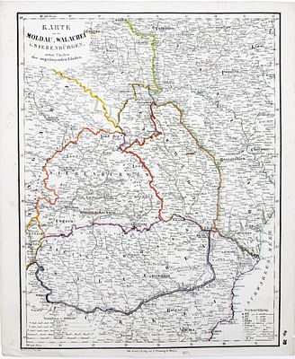 (П) Карта Молдавии, Валахии и Трансильвании. [&laquo;Karte von der Moldau, Walachei u. 