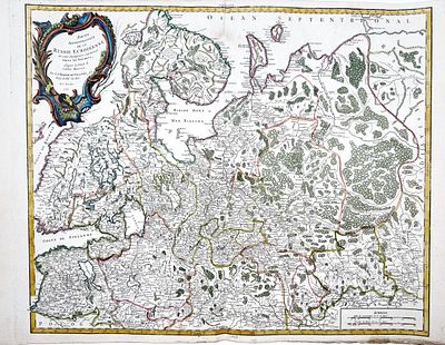 (П) Карта северной части Европейской России / карт. Ж.Р. де Вогольди. [Partie Septentrionale de 