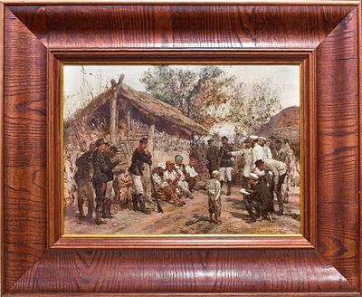 (М) *Ковалевский Павел Осипович (1843-1903) - Брестовец. Допрос пленных турок. (Эпизод из 