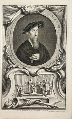 (П) Хоубракен Якоб (Jacobus Houbraken; 1698-1780) - Портрет Эдварда Сеймура, 1-го герцога 