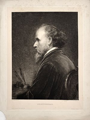 (М) Уильям Унгер (1837-1932) по оригиналу Фридриха фон Амерлинга (1803-1887) - Автопортрет. 1874 г. 