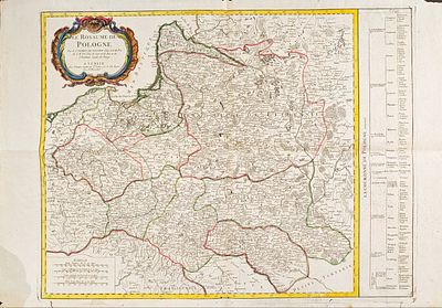 (П) Карта королевства Польского. 1784 г. . Бумага, раскраска акварелью 
74 х 53 см