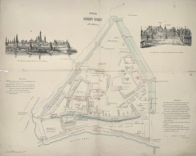 (М) Вельтман Александр Фомич (1800-1870) - Чертеж древнего Кремля с XIV по XVIII столетие. июнь 1842 г.