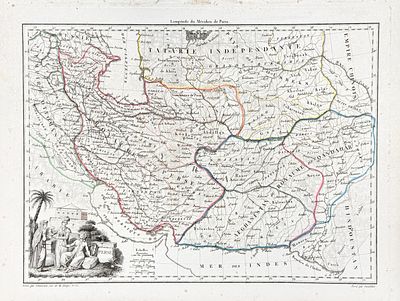 (П) Карта Персии. 1810-е гг. Опубликовано в: &laquo;Дополнительный атлас вселенской географии&raquo; М. 