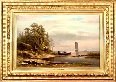 (М) *Гине Александр Васильевич (1830-1880) - Рыбаки у берегов Валаама. Третья четверть XIX в. 