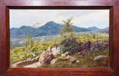 (М) Киселев Александр Александрович (1838-1911) - Крымский пейзаж. 1886 г. Холст, масло. 26,8 х 44,6 см