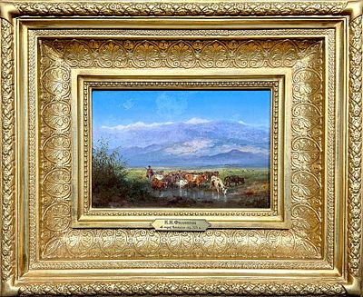 (М) Филиппов Константин Николаевич (1830-1878) - Кавказ. Пастух со стадом. Вторая половина 1860-х 