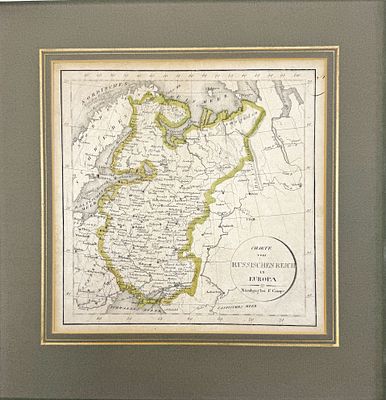 (П) Карта Европейской части России. Изд. Фридриха Кампе, Нюрнберг. Кон. XVIII - нач. XIX 