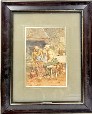 (П) Коломбо Виргилио (Colombo Virgilio; 1884–1927) - Жанровая сцена. Конец XIX - Начало XX вв. Бума 