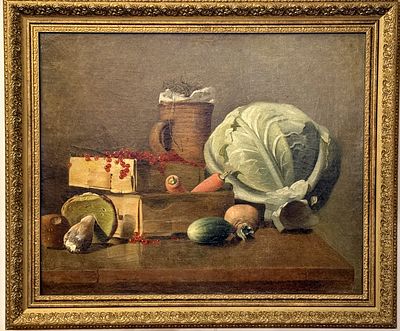 (М) Неизвестный художник - Натюрморт с овощами. Середина XIX в. Холст, масло. 44 х 53,5 см