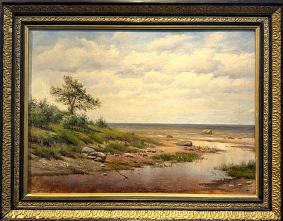(П) Бубликов Николай Евлампиевич (1871 — 1942) - Пейзаж с Финским заливом, конец XIX - начало XX в. 