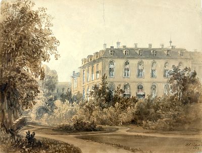 (П) Питер Франсис Петерс (1818-1903) - Новый дворец в Штутгарте Великой книгини Ольги Николаевны. 