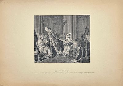 (М) Гравер Филипп Триер (1756-1815) по оригиналу Жана-Мишеля Моро (1741-1814) - Счастливые 