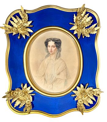 (М) Гау Владимир Иванович (1816-1895) - Портрет цесаревны Марии Александровны. 1855 г Картон 
