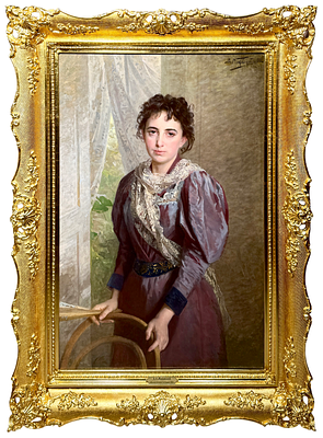 (М) Маковский Владимир Егорович (1846-1920) - Молодая женщина в интерьере. 1882 г Холст, масло 105 