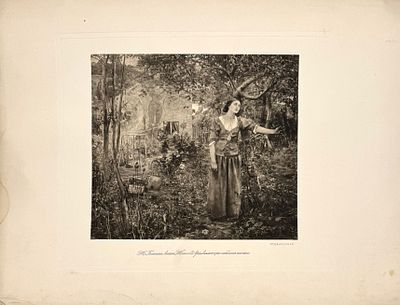 (М) Жанна д'Арк, внимающая небесным голосам. 1905 г. Бумага, гелиогравюра. 33,6 х 44,2 см