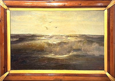 (П) Бубликов Николай Евлампиевич (1871 — 1942) - Морской пейзаж, конец XIX - начало XX в. Холст 