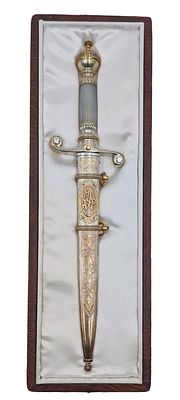(П)* Кортик "Аркадий Вайсман". Мастерская ЛиК. 2009 г. Сталь, серебро 925 пробы, золото, агат 