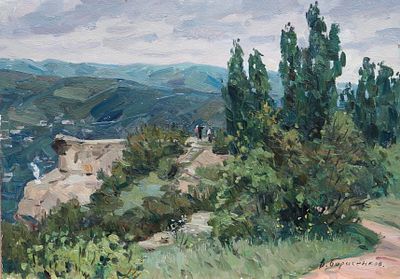 Василий Борисенков - Кисловодск. 1973 г., Картон, масло. описание: 
Кисловодск 
1973 г. 
Картон 