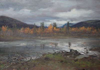 Владимир Гайдар - Хибины. Осень. 2001 г., Холст, масло. описание: 
Хибины. Осень 
2001 г. 
Холст 