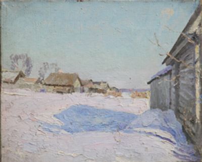 Мороз Георгий - Вечер. 1981 г., Холст, масло. описание: 
Вечер 
1981 г. 
Холст, масло 
Размер 