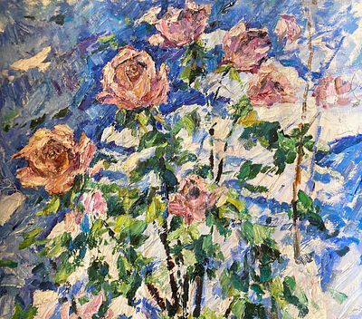 Мороз Георгий - Розы на снегу. 2006 г., Холст, масло. описание: 
Розы на снегу 
2006 г. 
Холст 