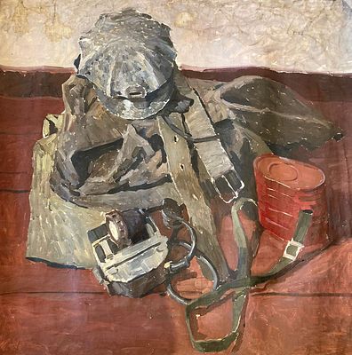 Мороз Георгий - Шахтерский натюрморт. б.г., Холст, масло. описание: 
Шахтерский натюрморт 
б.г. 