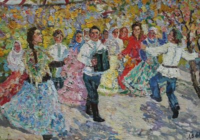 Леонид Виноградов - Народное гулянье. Описание лота: 
Леонид Виноградов - Народное гулянье 
Холст 