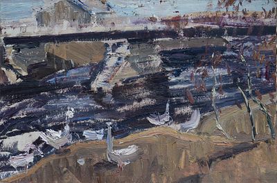 Василий Голубев - Гуси. описание лота: 
Василий Голубев - Гуси 
Картон, масло, 1978 год 
Размер 