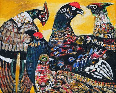 Владимир Янтарев - Царь-птицы. описание лота: 
Владимир Янтарев - Царь-птицы 
Холст, масло 
Размер 