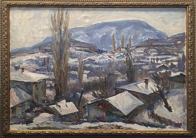 Абрамян Виктор - Запрудное. Зима. 1980 г., Картон, масло. описание: 
Запрудное. Зима 
1980 г. 