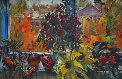 Лев Московский - Натюрморт на окне. описание лота: 
Лев Московский - Натюрморт на окне 
Холст 