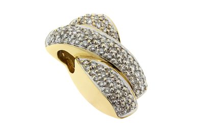Anh&auml;nger 8,82g 585/- Gelbgold und Wei&szlig;gold mit 73 Diamanten zus. ca. 1,46 ct.