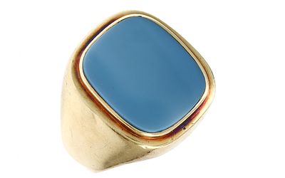 Ring 8,24g 585/- Gelbgold mit Lagenstein, Ringgr&ouml;&szlig;e ca. 58. Ring 8,24g 585/- Gelbgold mit 