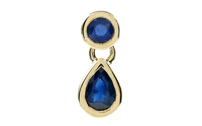 Anh&auml;nger 1,37g 375/- Gelbgold mit Saphiren. Anh&auml;nger 1,37g 375/- Gelbgold mit Saphiren.