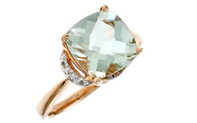 Ring 3,83g 375/- Gelbgold und Wei&szlig;gold mit Turmalin, Ringgr&ouml;&szlig;e ca. 57. Ring 3,83g 375/- Gelbgold 