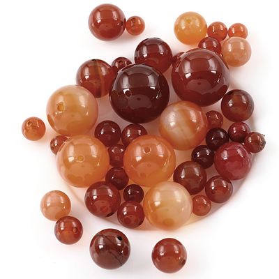 Konvolut Karneol Kugel 41 St.geb. 214,29 ct.