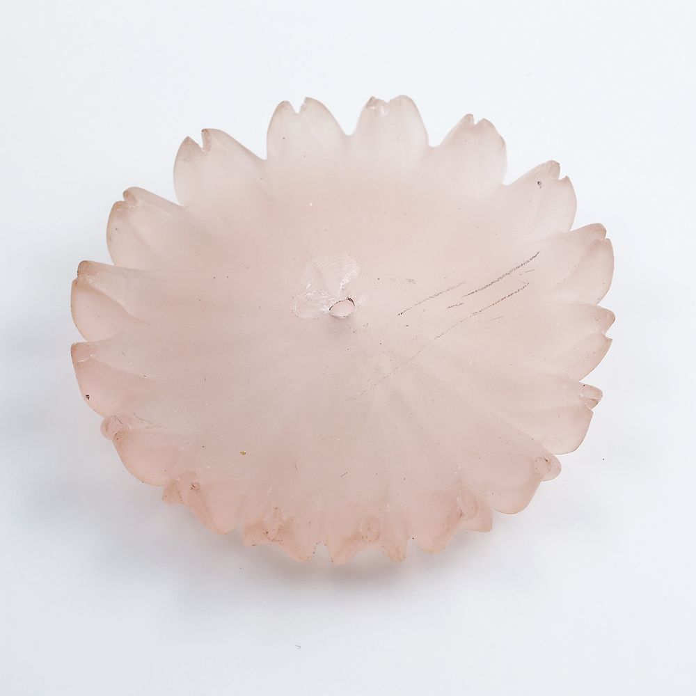 Rosenquarz Gravur runde Form. 39,85ct. Durchmesser:34mm. Rosenquarz Gravur runde Form. 39,85ct. 