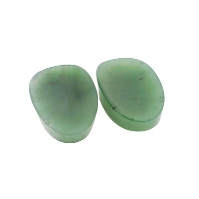 Nephrit-Jade Paar 43,23ct.,Durchmesser 15mm,H&ouml;he 4mm