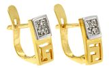 Ohrschmuck 2,36g 750/- Gelbgold und Weißgold mit 8 Diamanten zus. ca. 0,04 ct. H/si. Ohrschmuck Image - 1