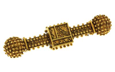 Brosche granuliert 8,34g 750/- Gelbgold