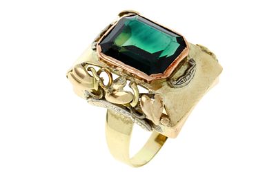 Ring 7,90g 585/- Gelbgold mit Turmalin, Ringgr&ouml;&szlig;e ca. 55. Ring 7,90g 585/- Gelbgold mit Turmalin 