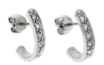 Ohrstecker 2,83g 585/- Wei&szlig;gold mit 10 Diamanten zus. ca. 0,15 ct. F/vs. Ohrstecker 2,83g 585/- 