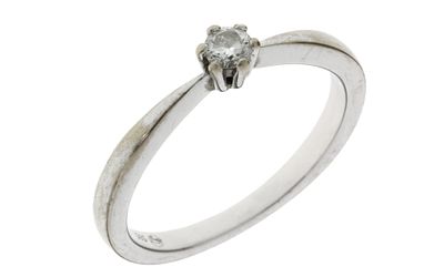 Ring 2,49g 585/- Weißgold mit Diamant ca. 0,10 ct., Ringgröße ca. 51. Ring 2,49g 585/-