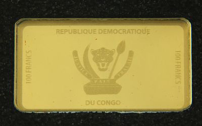Goldbarren 100 CD-Francs "Democratic Republic of the Congo" 1/200 Unze 0,16g 999/- Gelbgold 2021