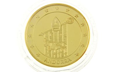 Goldmünze 30 Jahre Europaflagge 1/10 Unze 3,11g 333/- Gelbgold. Goldmünze 30 Jahre