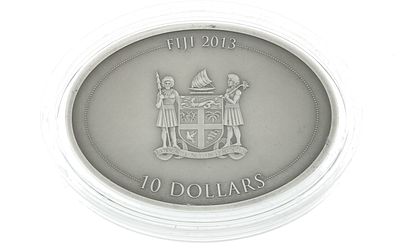Silbermünze 10 Fiji Dollars Panda 1 Unze 31,10g 999/- Silber 2013. Silbermünze 10 Fiji