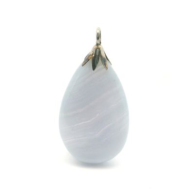 Anhänger mit Blauachat 21,87 ct. 35,00 x 17,20 x 5,03 mm