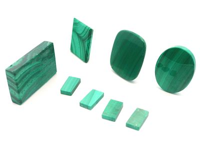 Konvolut Malachit 8 Stk. 43,64 ct.